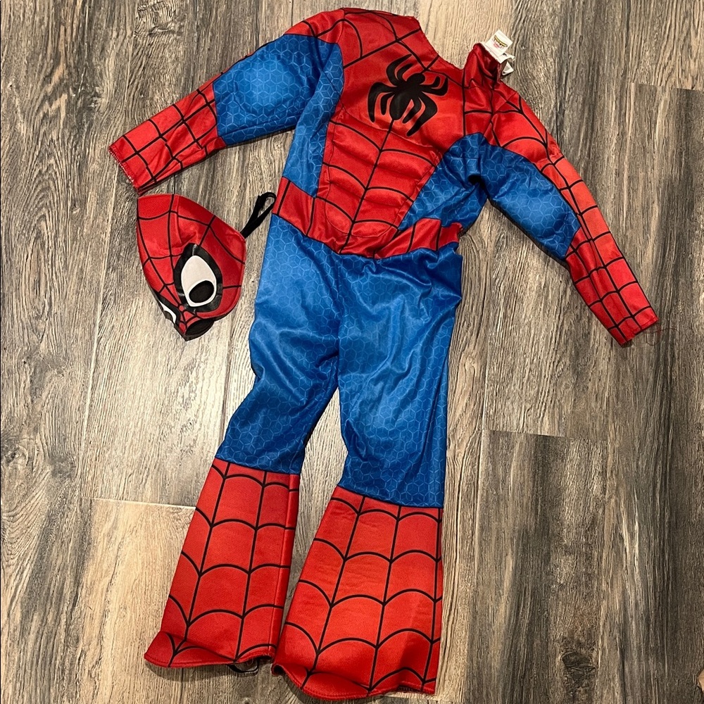 Kids Red and Blue Spider Superhero Costume